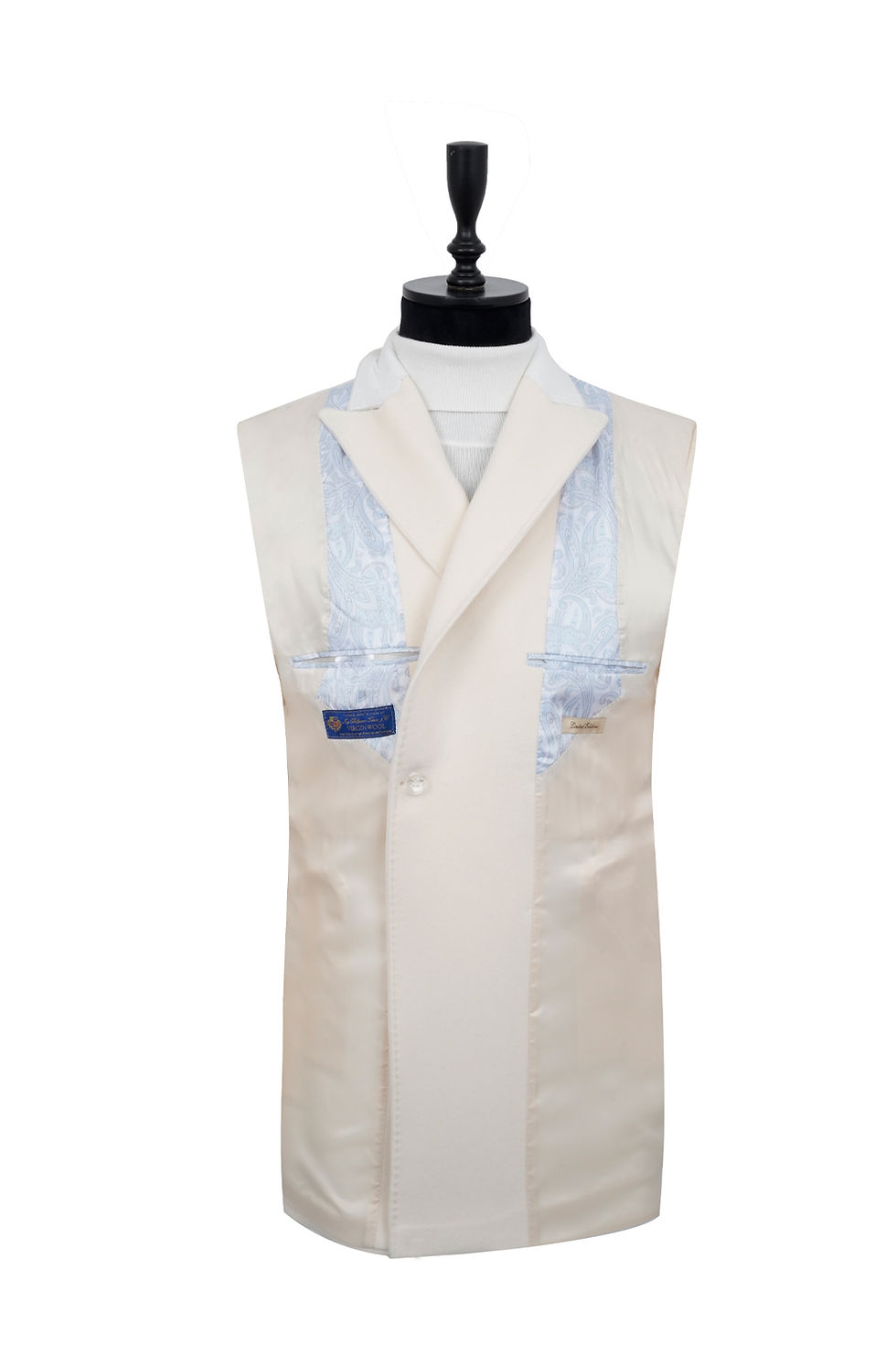 Thumbnail: Men's Double Breasted Wool Coat White