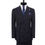 Thumbnail: Men's Double Breasted Suit Navy Comouflage Pattern Wool