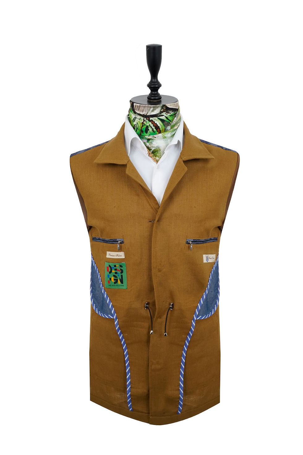 Thumbnail: Men's Safari Jacket Olive Linen