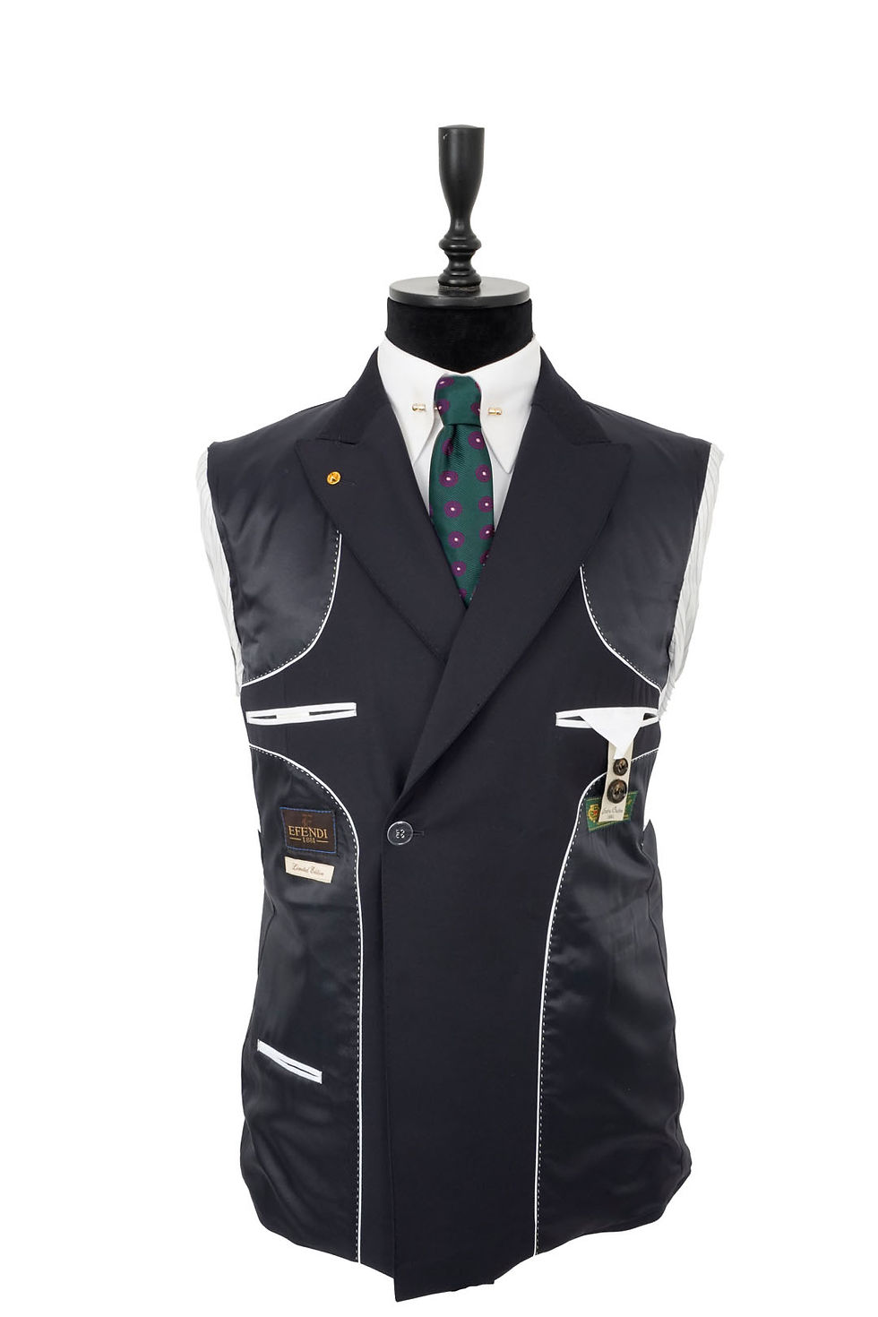 Thumbnail: Double Breasted Wool Suit Dark Navy