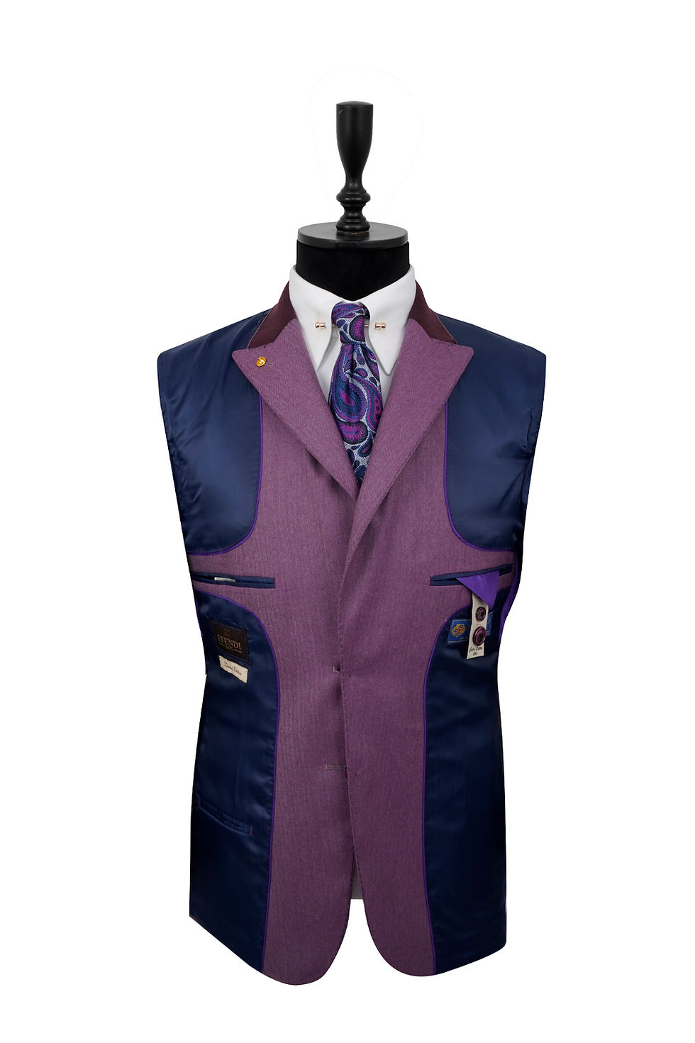 Thumbnail: Men's Winter Jacket Purple Pure Wool