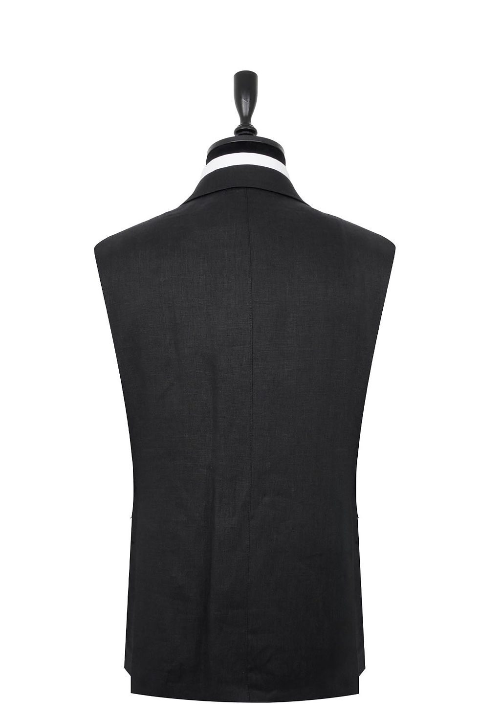 Thumbnail: Men's Notch Lapel Pure Linen Suit Black