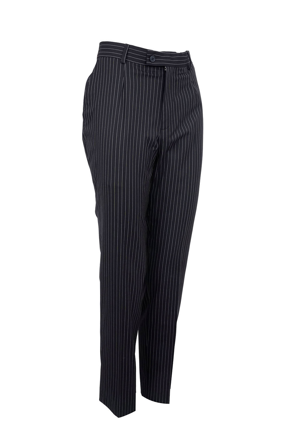 Thumbnail: Men's Double Breasted Suit Navy - White Striped