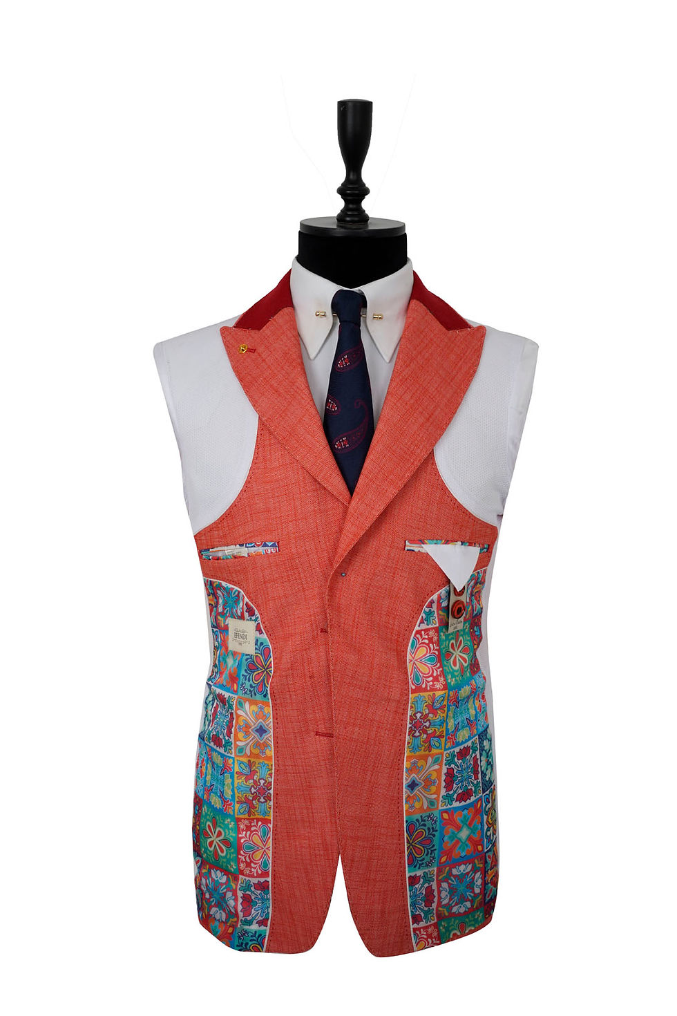 Thumbnail: Men's Blazer Jacket Cotton & Linen Mix Special Red