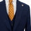 Thumbnail: Men's Suit Peak Lapel Navy Mix Wool