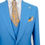 Thumbnail: Men's Suit Peak Lapel Blue Mix Wool
