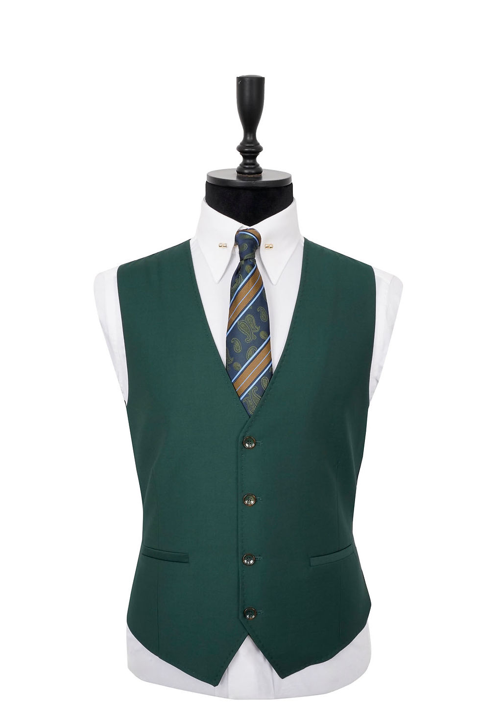 Thumbnail: Men's Suit Peak Lapel Green Wool