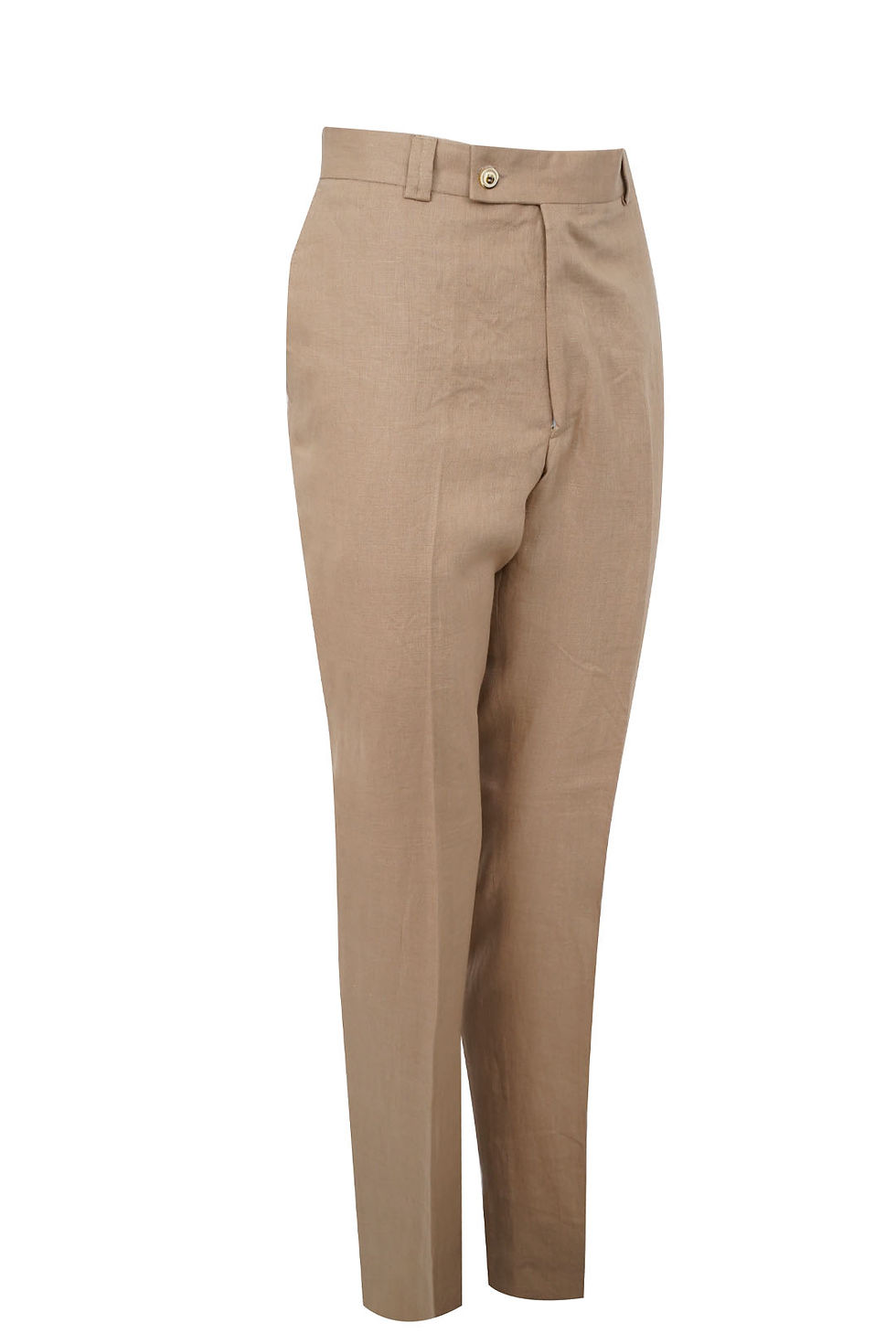 Thumbnail: Men's Notch Lapel Pure Linen Suit Camel