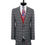 Thumbnail: Men's Suit Wide Peak Lapel Green-Red Checked Pure Wool