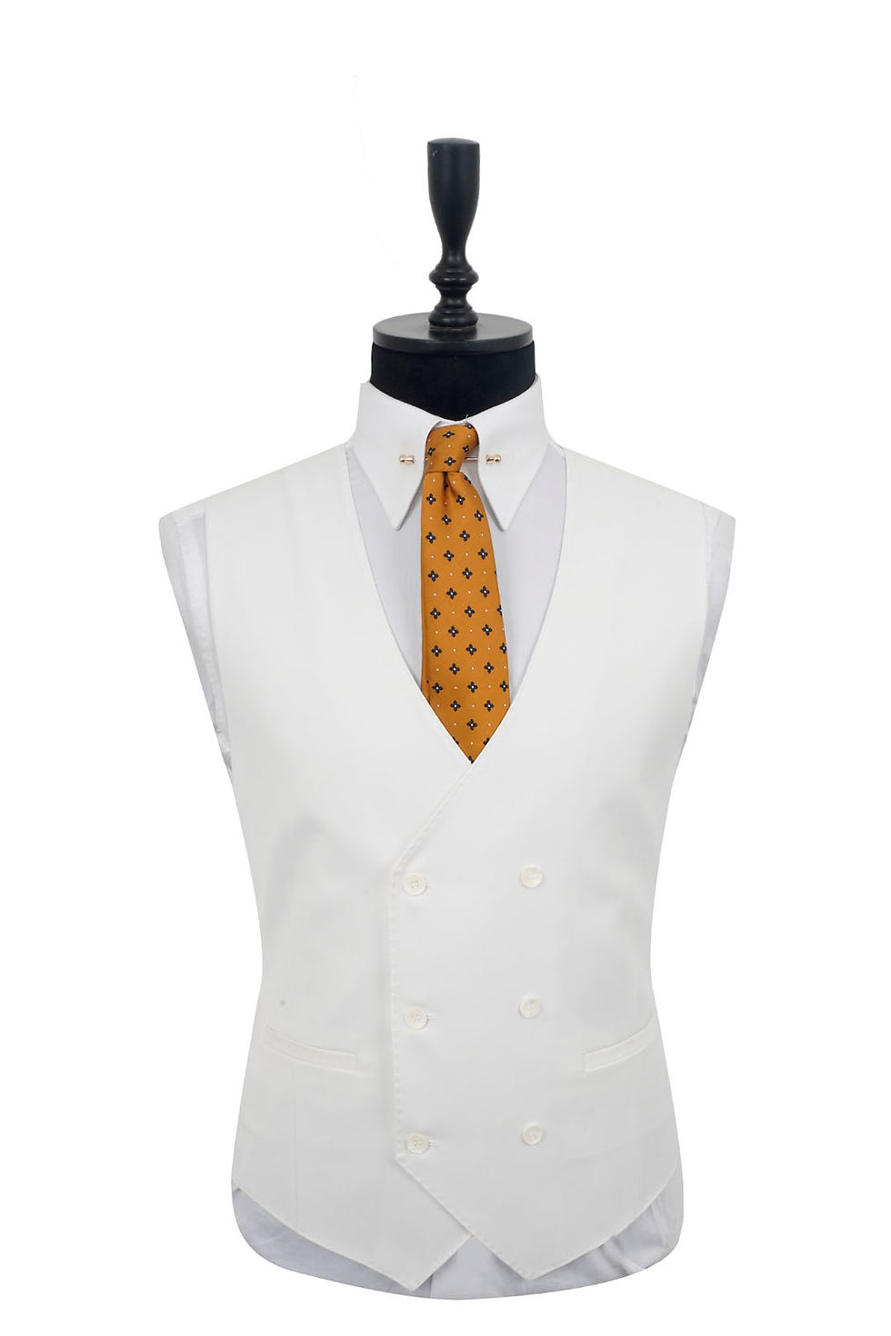Thumbnail: Men's Suit Peak Lapel White Mix Wool