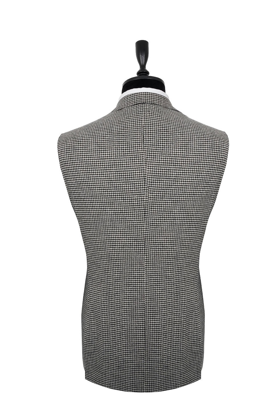Thumbnail: Men's Winter Jacket Black Houndstooth Pure Wool
