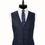 Thumbnail: Men's Suit Peak Lapel Grey-Blue Checked Wool