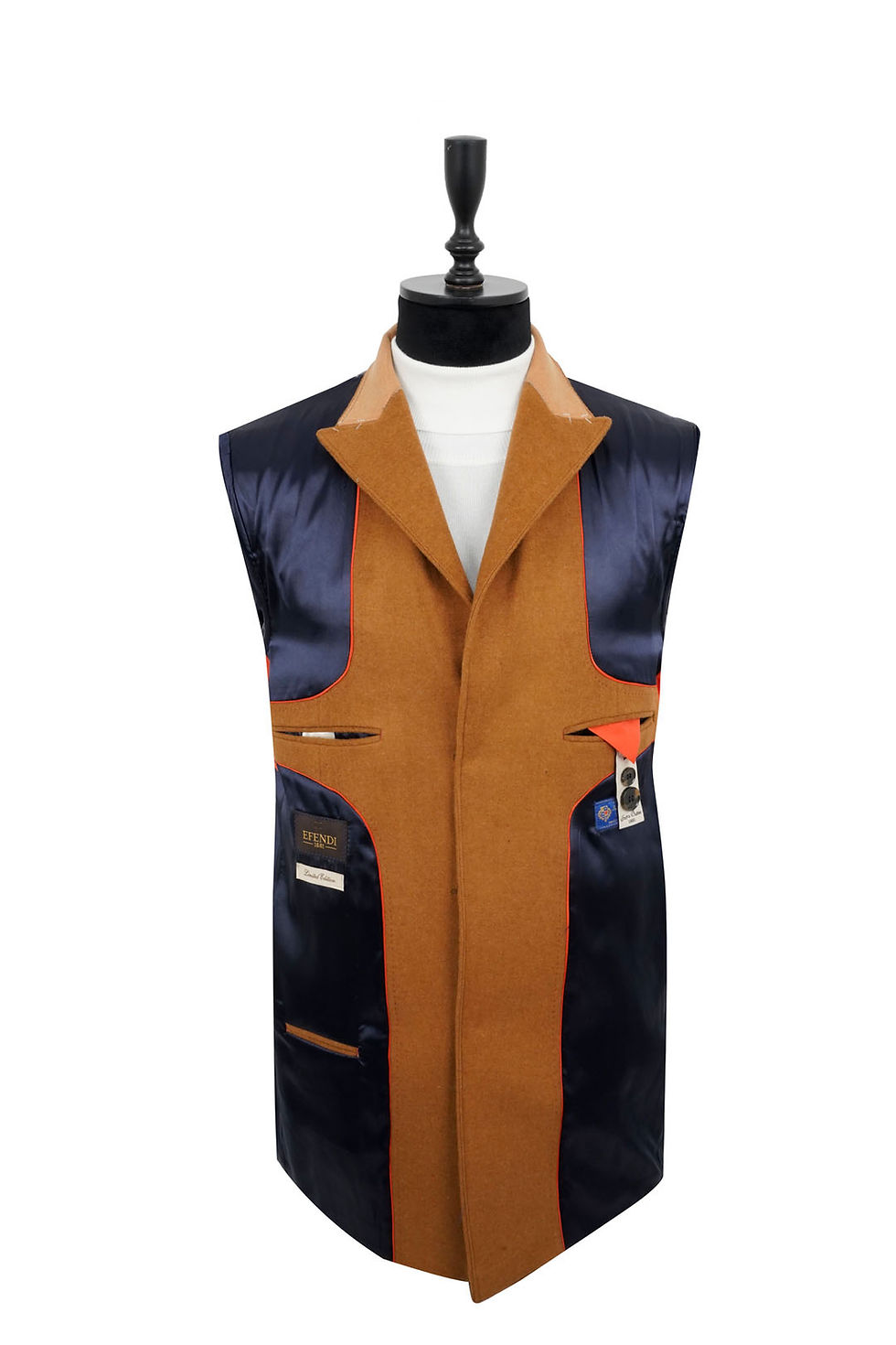 Thumbnail: Men's Coat Peak Lapel Wool Camel