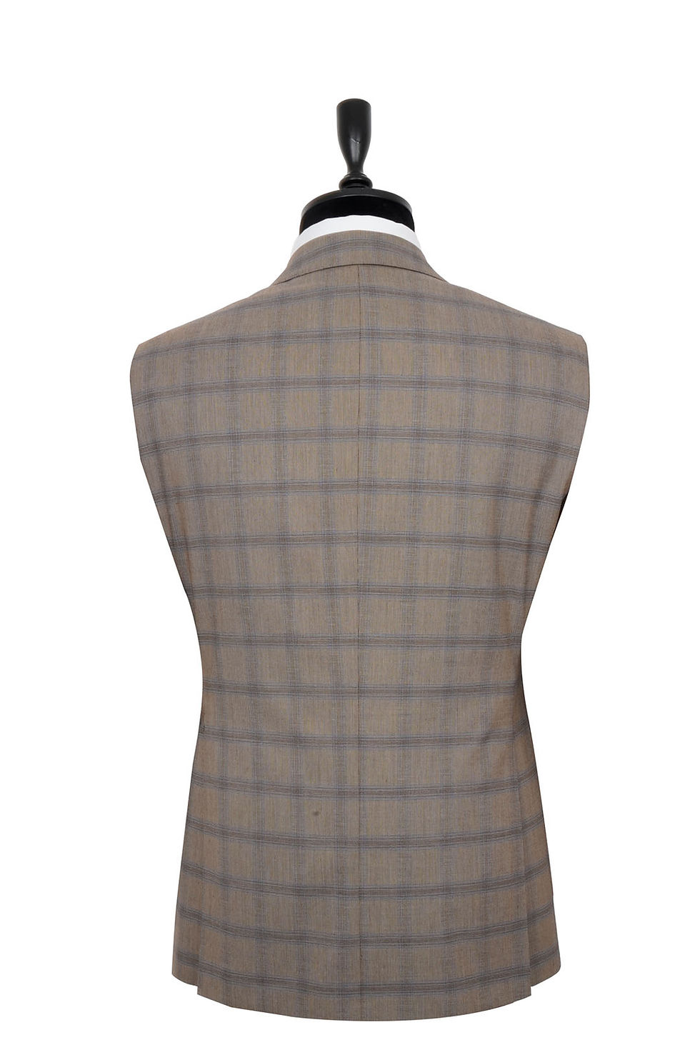 Thumbnail: Men's Double Breasted Suit Brown-Blue Checked