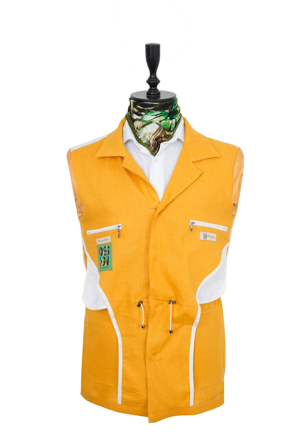 Thumbnail: Men's Safari Jacket Mustard Linen