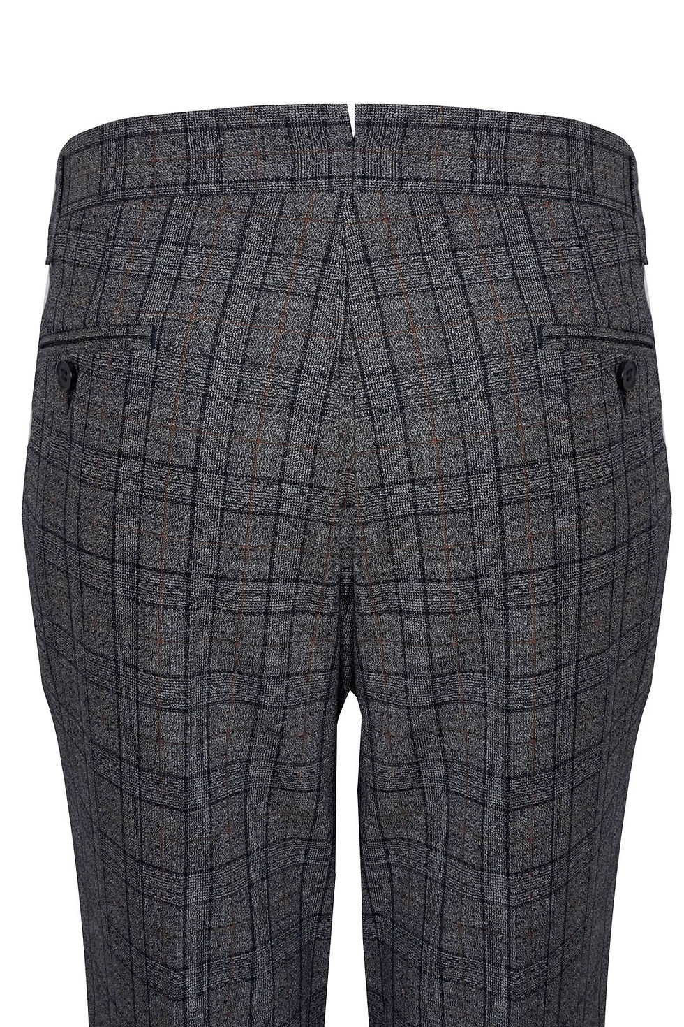 Thumbnail: Sartorial Design Trousers Black- Orange Chacked