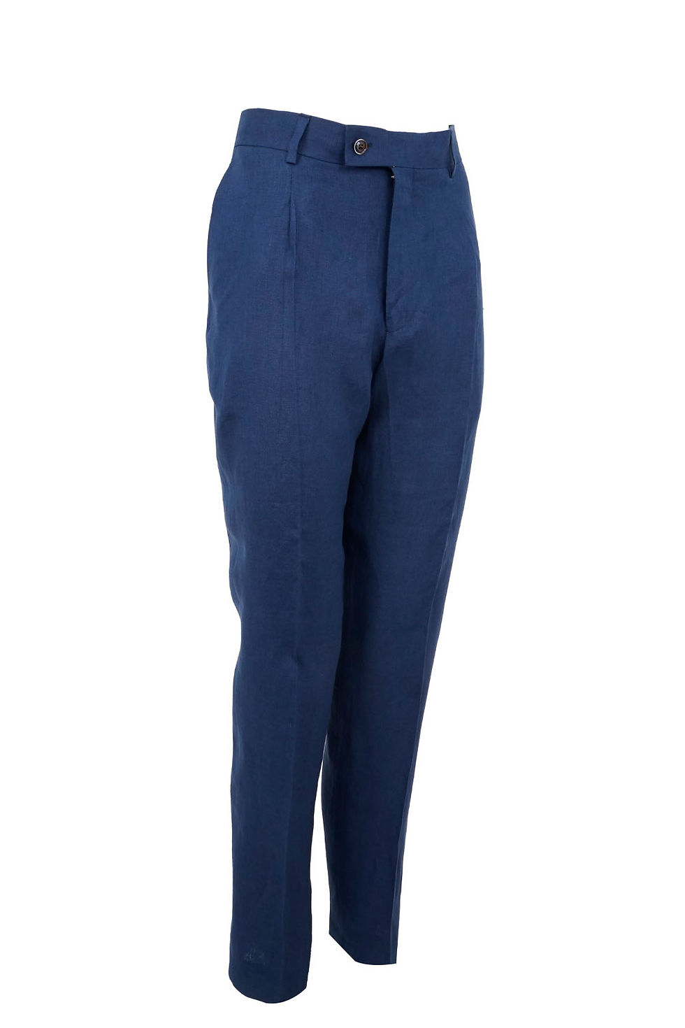 Thumbnail: Men's Wide Peak Lapel Pure Linen Suit Navy