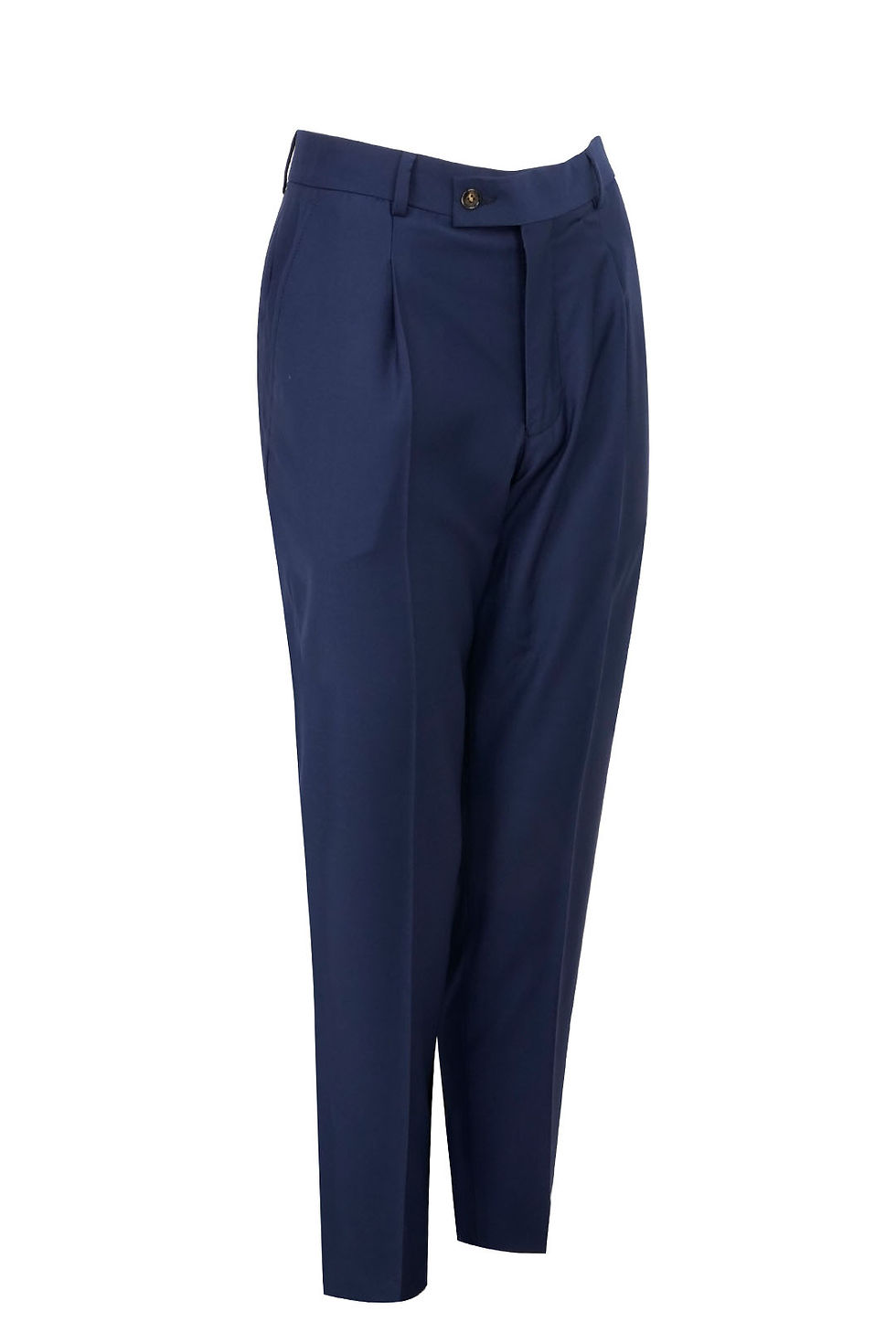 Thumbnail: Men's Suit Peak Lapel Navy Mix Wool
