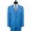 Thumbnail: Men's Suit Peak Lapel Sky Blue Mix Wool