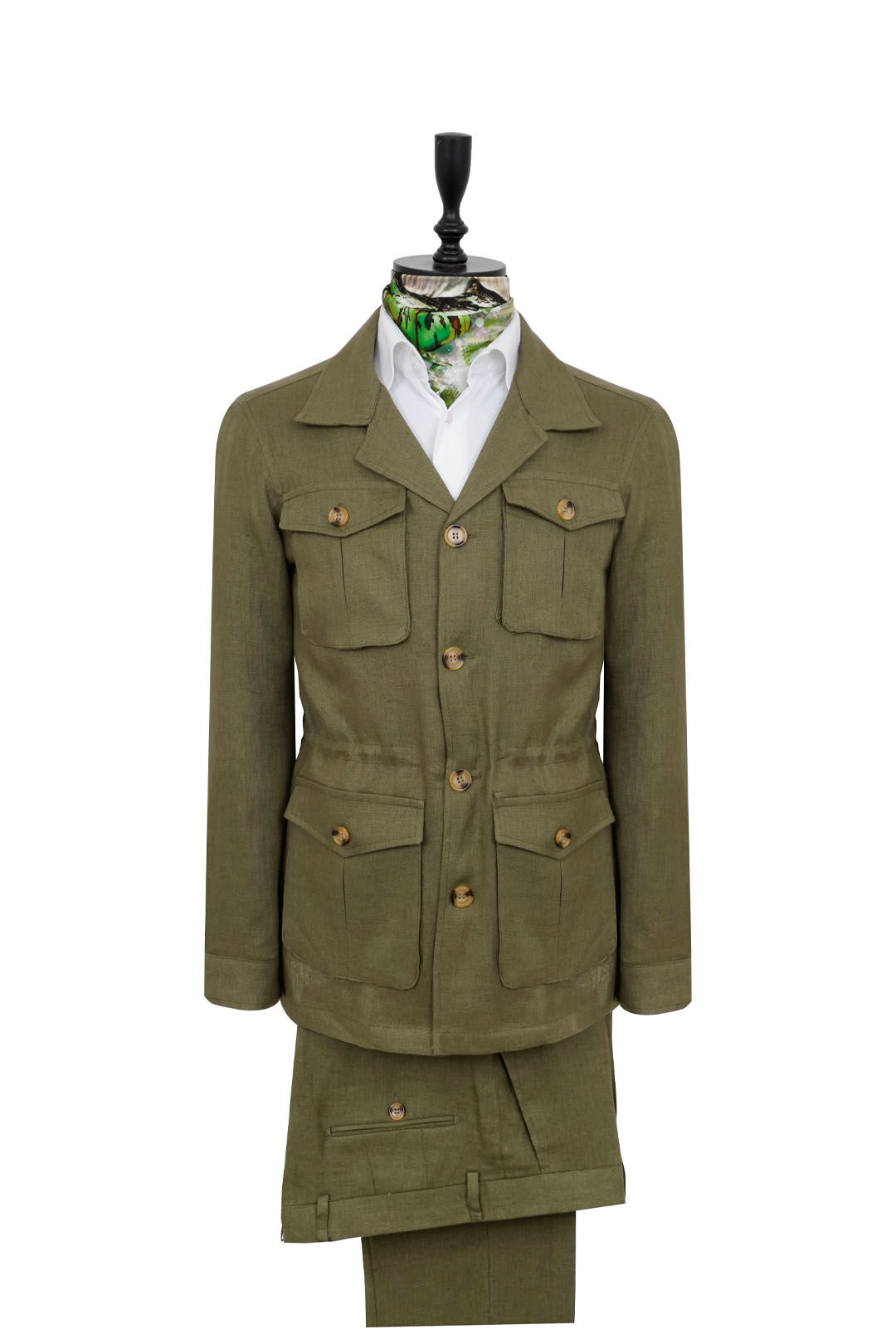 Men's Safari Suit Khaki Linen