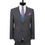Thumbnail: Men's Suit Peak Lapel Grey- Purple  Chacked Mix Wool