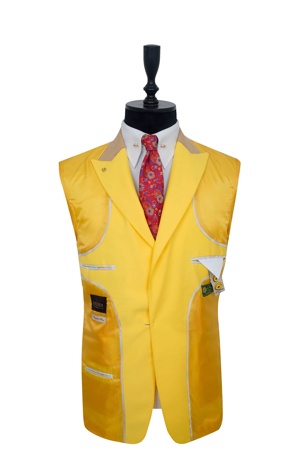Thumbnail: Men's Suit Wide Peak Lapel Yellow