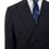 Thumbnail: Men's Double Breasted Suit Navy Comouflage Pattern Wool