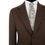 Thumbnail: Men's Notch Lapel Wool Coat Brown
