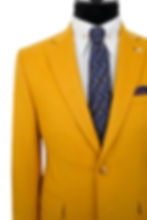 Thumbnail: Men's Winter Jacket Yellow Pure Wool