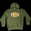 Thumbnail: Unisex YHWH 3D Embroidery Army Green Hoodie