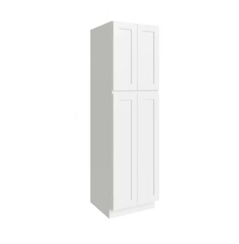 24”W x 84”H White Shaker Assembled Pantry Cabinet 
