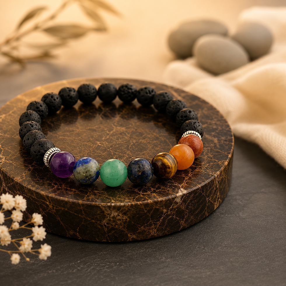 Thumbnail: Lava 7 Chakra Bracelet