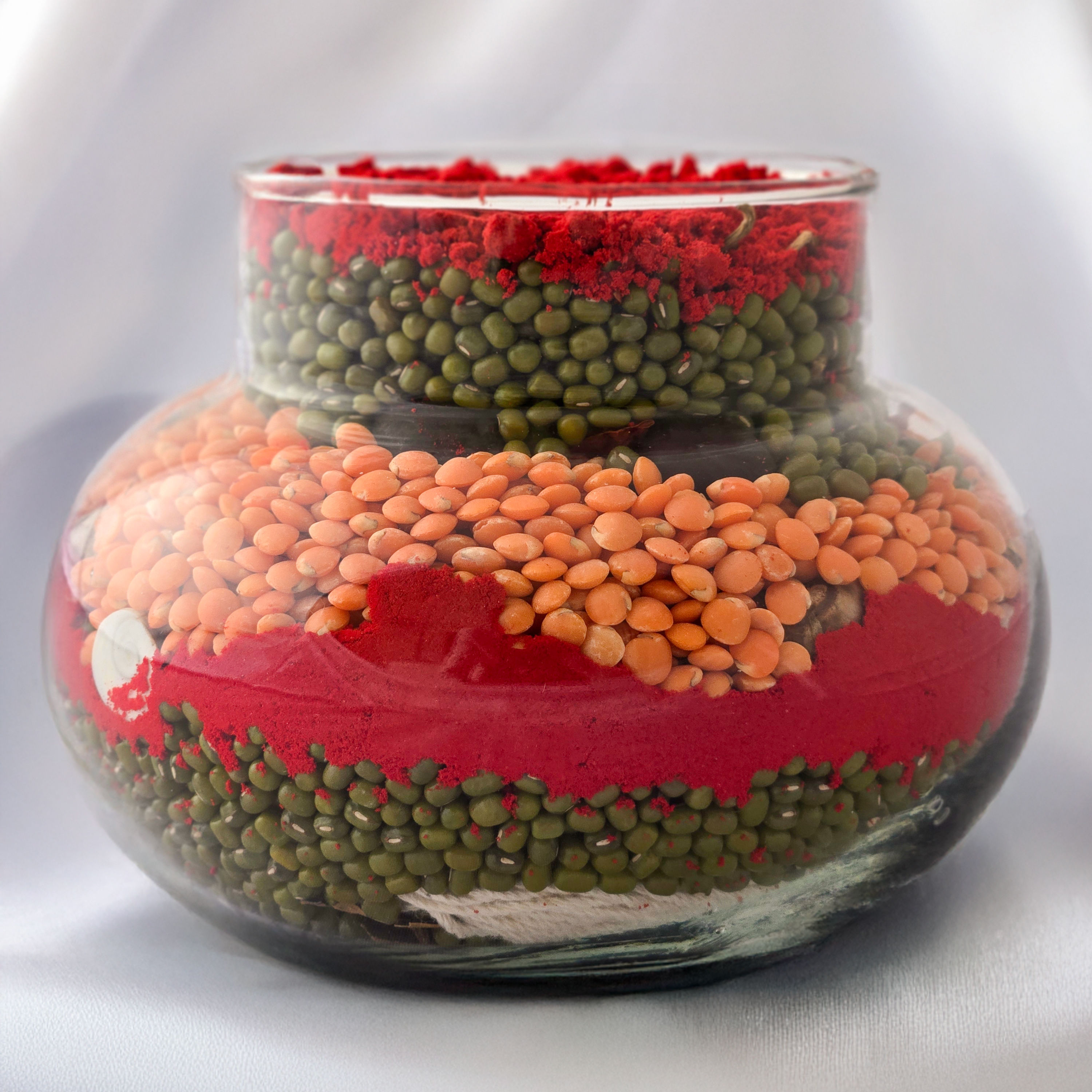 Kumkum and pulses yantra setup