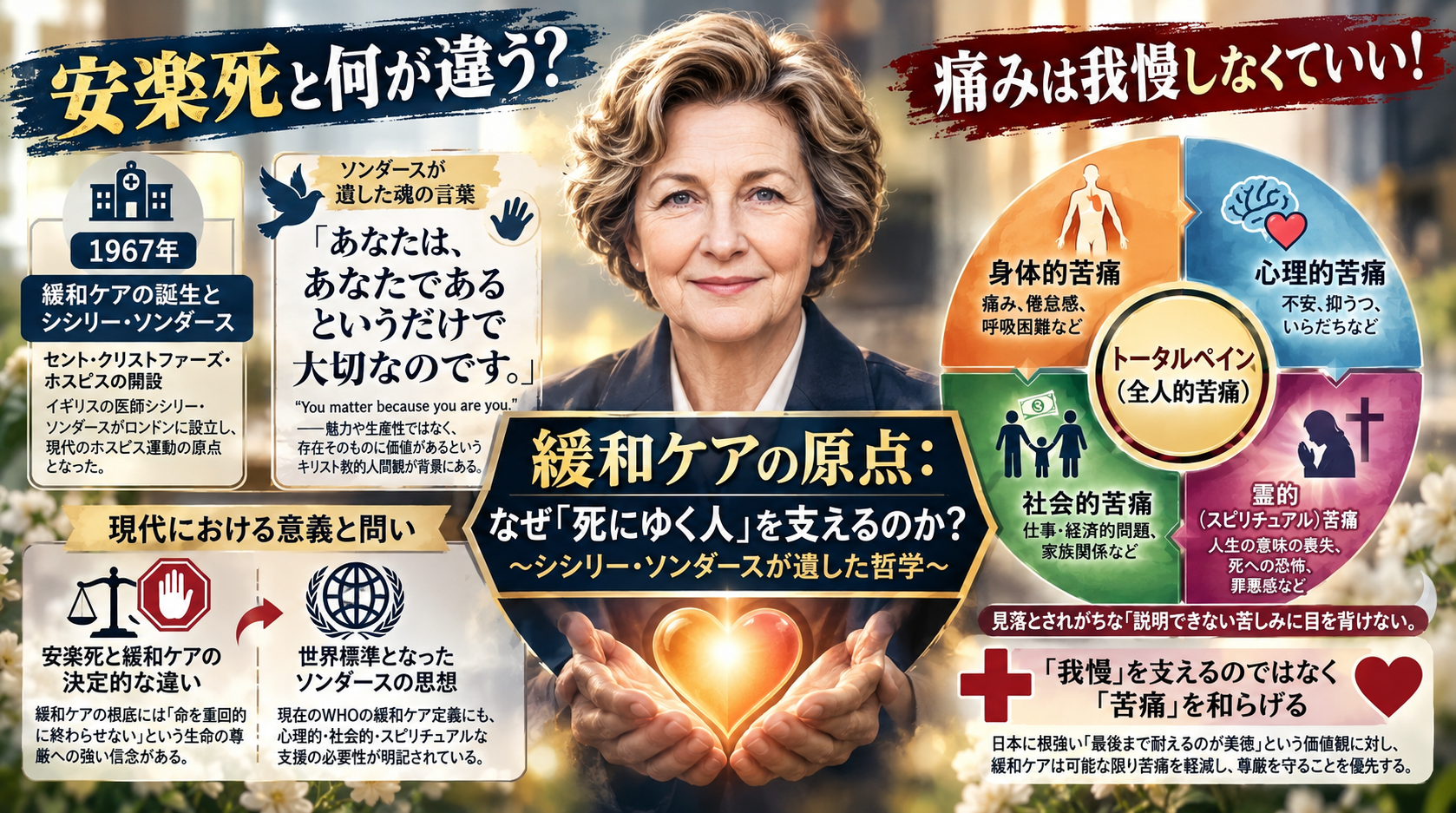 緩和ケアの歴史とは?シシリー・ソンダースと英国ホスピス、宗教との関係