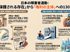 インフォグラフィック画像：障害者運動の歴史｜明治から2000年までをわかりやすく解説【前編】