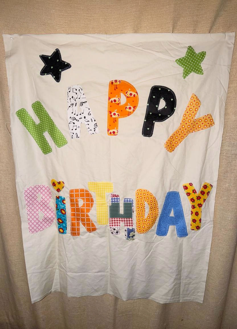 Applique Happy Birthday Banner