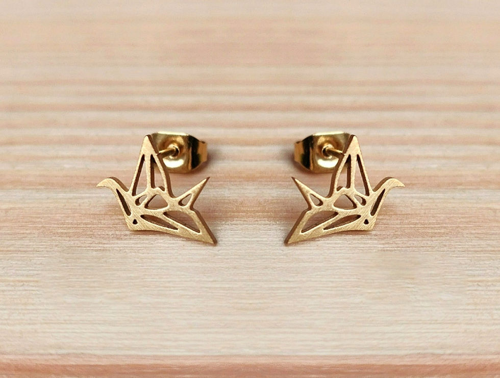 Ohrstecker Origami Vögel