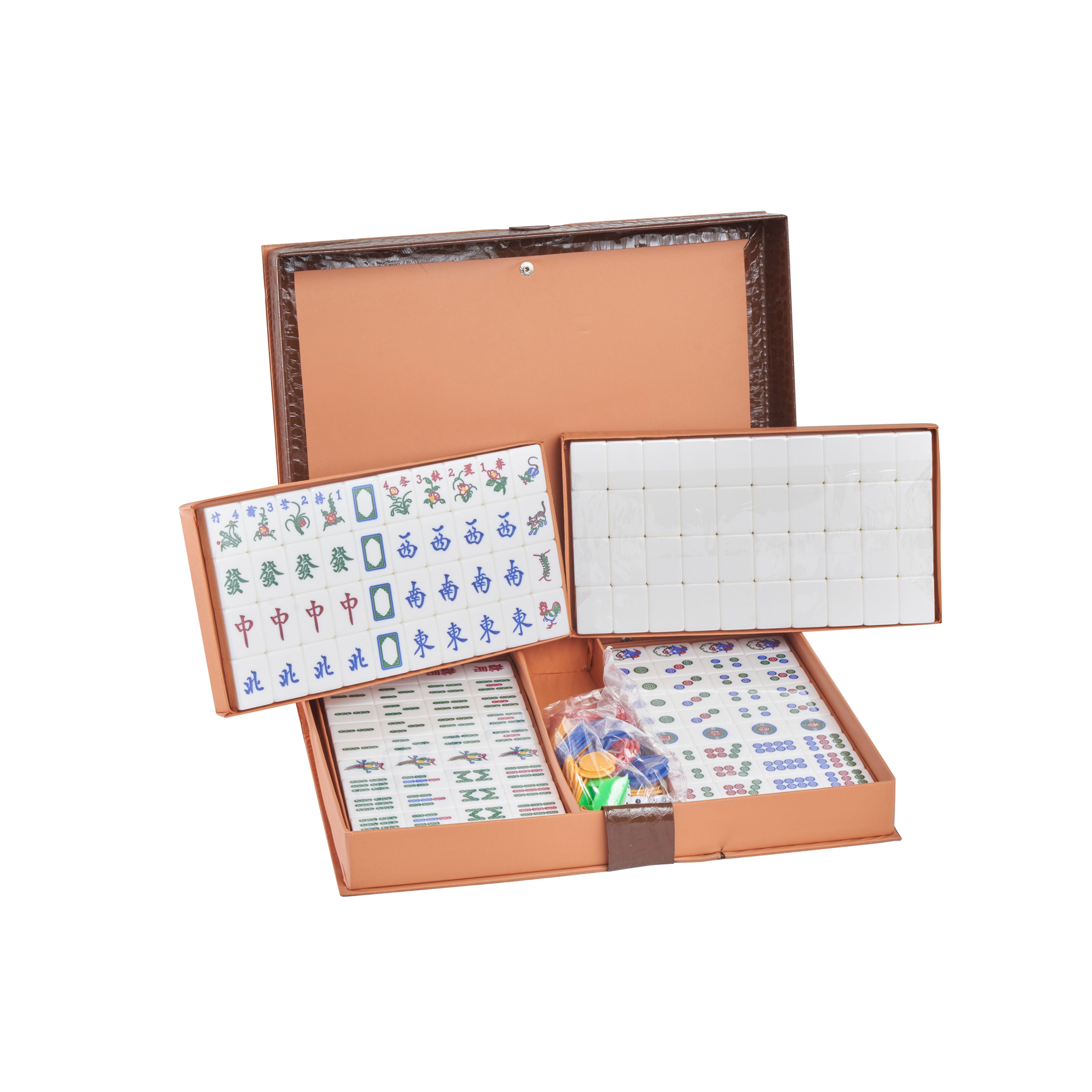 37mm A1 Size All White Colour Mahjong Set