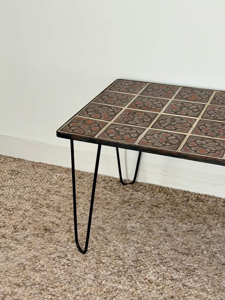 Miniature : Table basse en céramique années 60/70