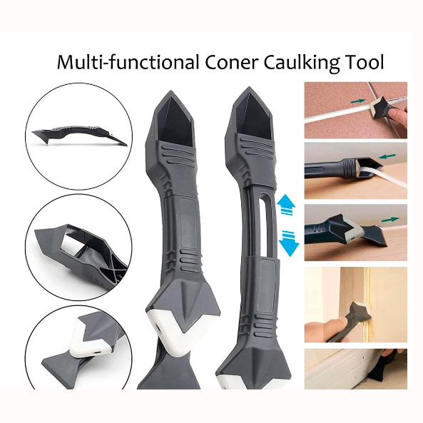 Miniatura: Calafetagem Finisher Tool Set, 5 em 1, Raspador De Silicone, Selante Suave, Kit