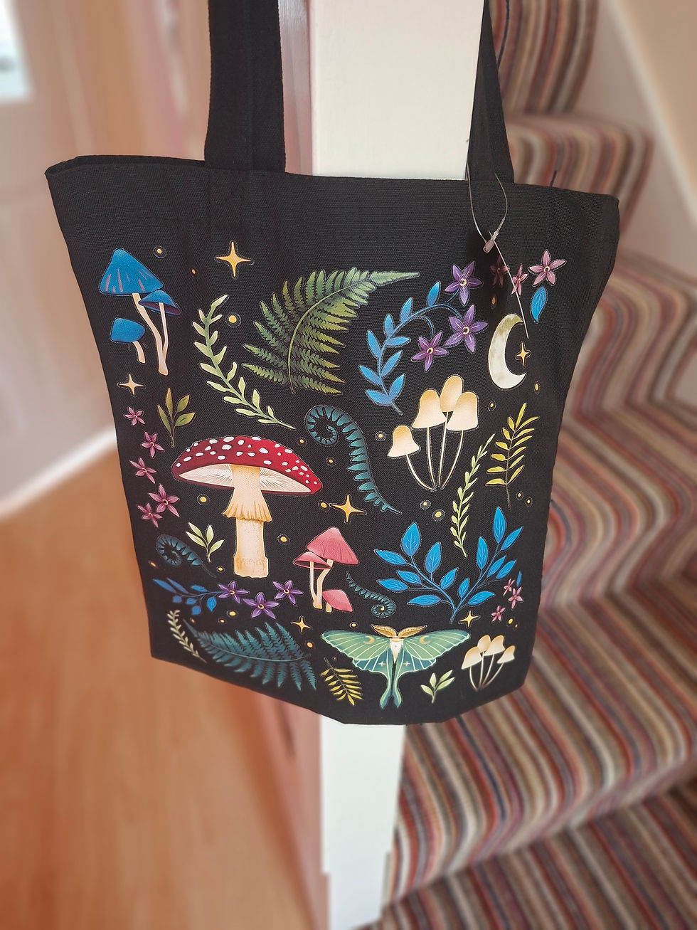 Moonlit Botanical Gift Set for her with mushroom, Luna moth and celestial botanical designs