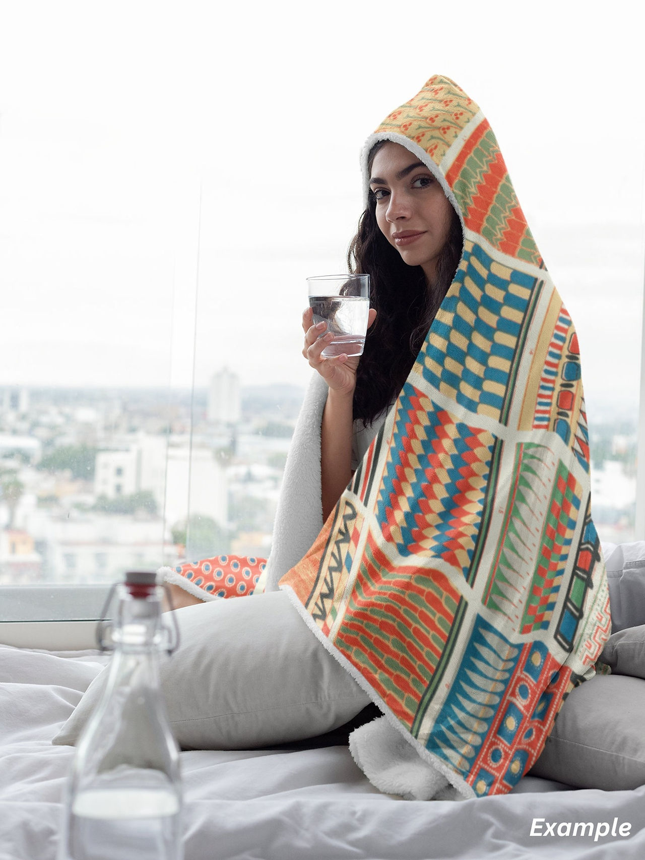 Vintage-style hoodie blanket