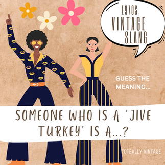 Guess the meaning of the 1970s vintage slang 'jive turkey'