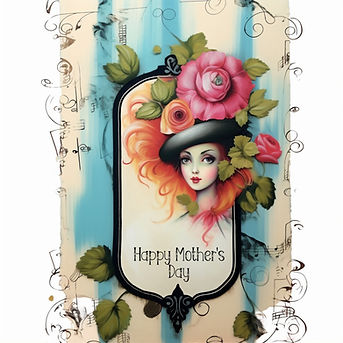A vintage-style postcard saying Happy Mother's Day
