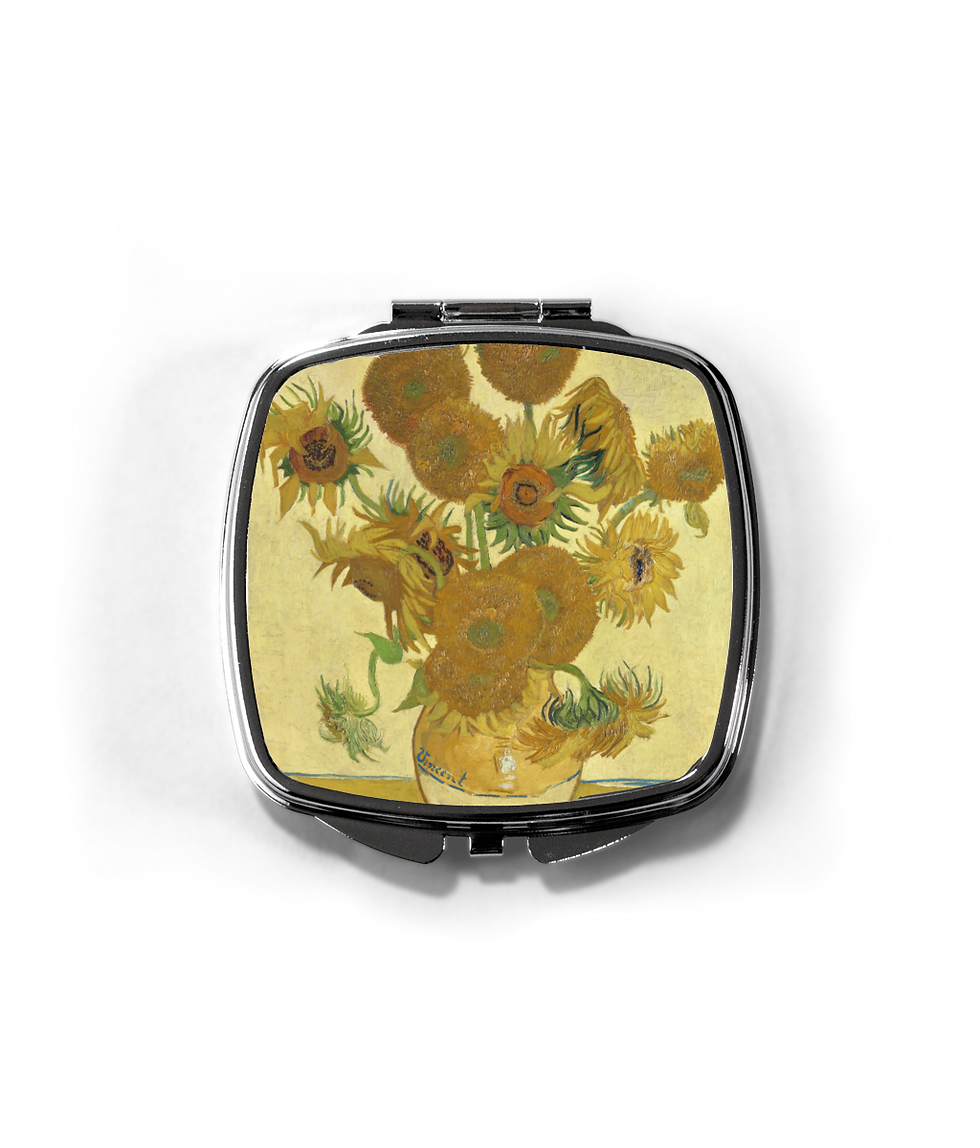 Thumbnail: Vintage compact mirror featuring Vincent Van Gogh's Sunflowers painting