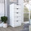 Miniatura: Kamran Dresser, Five Drawer Narrows -White