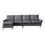 Thumbnail: 104.5"Modern Sectional Technical Leather L-Shaped Sofa Couch Convert Ottoman