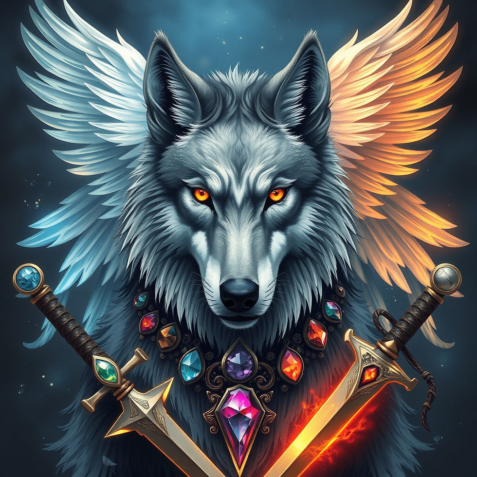 I am a spiritual magician, a spiritual warrior wolf , with parts of an angel with gray an