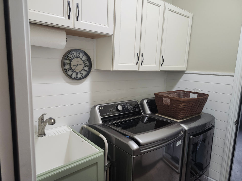 laundry room, laundry room ideas, shiplap, sink cover, utility sink cover, sink surround, farmhouse chic, modern farmhouse