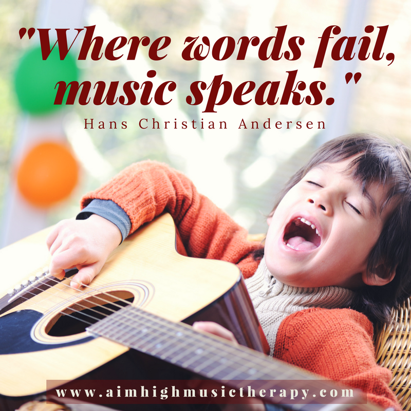 "Where words fail, music speaks." ~Hans Christian Andersen